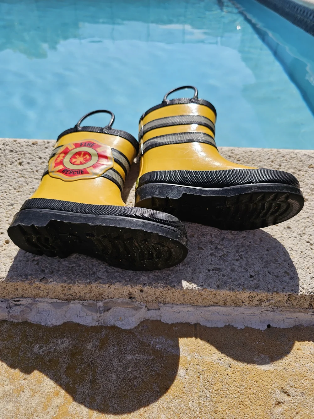 Western Chief Kids Yellow & Black Fire Rescue Rain Boots